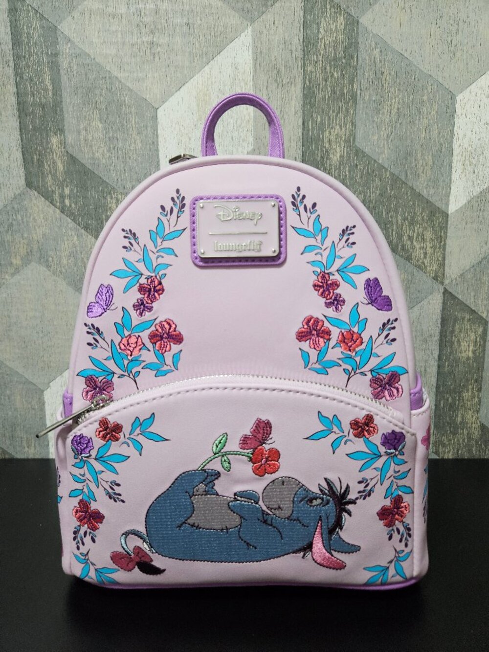 NWT Loungefly Disney Winnie Pooh Eeyore Floral Embroidered Mini Backpack 2026